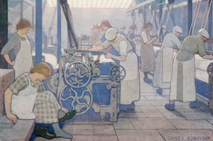 Industrias británicas, algodón de Frederick Cayley Robinson