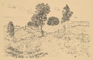 Paisaje, Tierra de Nod, 1918 de Frederick Childe Hassam
