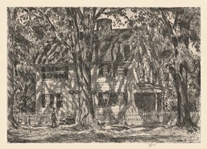 La Casa de Lion Gardiner, Easthampton, 1920 de Frederick Childe Hassam