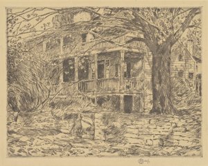 La vieja casa, Cos Cob de Frederick Childe Hassam
