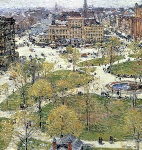 Union Square en Primavera, 1896 de Frederick Childe Hassam