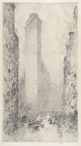 Cumpleaños de Washington - Quinta Avenida y Calle 23, 1916 de Frederick Childe Hassam