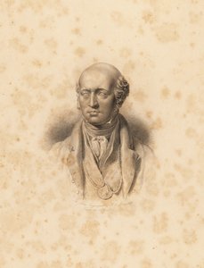 Retrato busto del artista Sir Thomas Lawrence. Grabado por Frederick Christians Lewis después de una ilustración de Sir Thomas Lawrence del Cabinet of Gems de P.G. Patmore, Ackermann, Londres