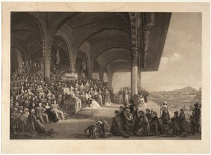 El Durbar de Dussorah de Su Alteza el Maharajá de Mysore de Frederick Christian Lewis