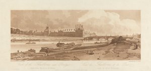 El volumen Emanuel: Lámina 1 de Vistas de París; Vista de las Thuilleries y del Puente, tomada desde el Quai d