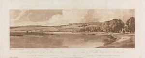 Vista de Belle Vue y Pont de Seve tomada desde la terraza cercana al Pont de St. Cloud 1802; plancha 13 Vistas de París, calco del volumen Emanuel de la plancha B1981.25.2622 de Frederick Christian Lewis the Elder
