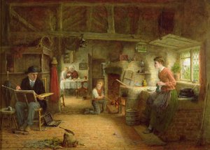 La visita del artista de Frederick Daniel Hardy
