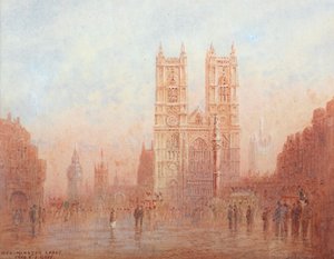 Abadía de Westminster (acuarela) de Frederick E.J. Goff