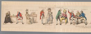 Veinte personajes públicos en diversas situaciones Esclavitud inglesa o una imagen de los tiempos (título en el objeto) de Frederick George Byron
