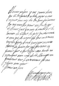 Carta de Henrietta Maria, Reina de Carlos I, siglo XVII, 1865 de Frederick George Netherclift