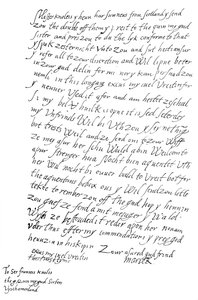 Carta de María Reina de Escocia a Sir Francis Knollys, 1568, 1865 de Frederick George Netherclift