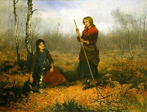 Recogiendo hojas de Frederick Gerald Kinnaird