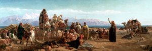 Madrugada en el desierto de Shur, 1860 de Frederick Goodall