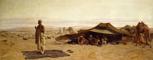 El jefe de la casa en oración, 1872 de Frederick Goodall