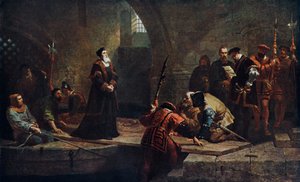 Thomas Cranmer en la Puerta de los Traidores, 1553