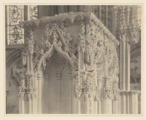 [Catedral de Lincoln, Detalle del Santuario Portátil] de Frederick H. Evans