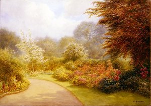 Azaleas en los jardines del rectorado, Brockhurst Hill de Frederick Henry Evans