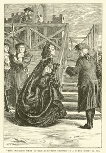 La Sra. Macleod fue a su ejecución vestida con una túnica negra de Frederick Henry Townsend