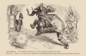 Pantomima elefante (litografía) de Frederick Henry Townsend