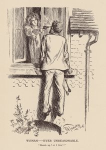 Mujer - Siempre irrazonable (litografía) de Frederick Henry Townsend
