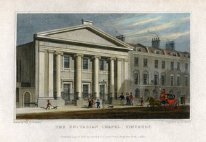 La Capilla Unitaria, Finsbury, Londres, 1828 de Frederick James Havell