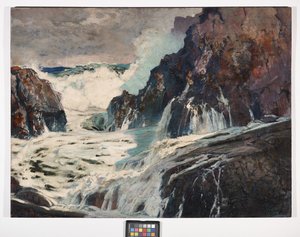 Después de la tormenta, c.1925 (óleo sobre contrachapado) de Frederick Judd Waugh