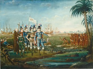 Primer Desembarco de Cristóbal Colón de Frederick Kemmelmeyer