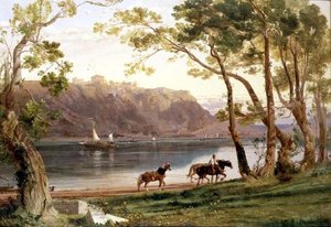 Paisaje Fluvial con Caballos de Barcaza