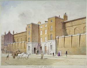Vista de la prisión de Whitecross Street para deudores, Londres, c. 1840 de Frederick Napoleon Shepherd