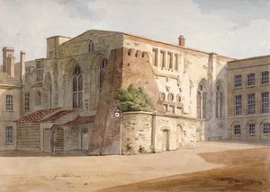 Vista exterior de la Cámara Pintada, Palacio de Westminster, Londres, c. 1805 de Frederick Nash