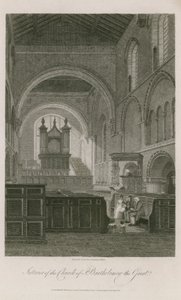 Interior de la Iglesia de San Bartolomé el Grande de Frederick Nash