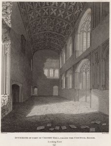 Interior de parte de Crosby Hall de Frederick Nash
