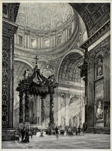 Basílica de San Pedro, Roma, Italia, vista interior, 1878 de Frederick P Dinkelberg