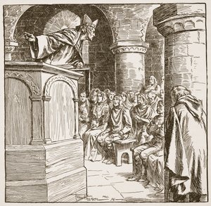 El último sermón de Dunstan, ilustración de 