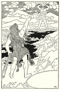 Hércules contempló el rostro del gigante con todas sus enormes características de Frederick Richardson