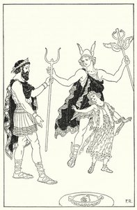 Mercurio apresuró a Proserpina lejos del palacio de Plutón (litografía) de Frederick Richardson