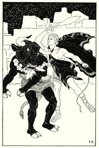 Se produjo la pelea más terrible entre Teseo y el Minotauro que jamás haya ocurrido de Frederick Richardson