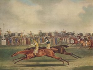 Sir Joshua venciendo a Filho Da Puta en Newmarket, c1816, 1929 de Frederick Rosenberg