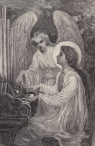 Santa Cecilia - un Fragmento (grabado)