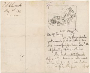 Estudio después de "El monarca encantado" de Frederick Stuart Church