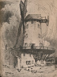 El molino en el Wirral, c. 1900 de Frederick Vango Burridge