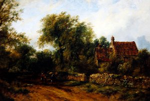 Paisaje con figuras, c.1840 de Frederick Waters Watts