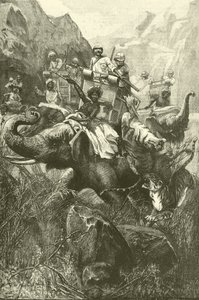 Caza de tigres en India de Frederick William Burton