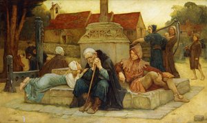 El toque de queda marca el final del día, 1912 de Frederick William Davis