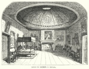 Habitación en la Casa de Rubens (grabado)