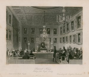 Somerset House, reunión de la Royal Society de Frederick William Fairholt