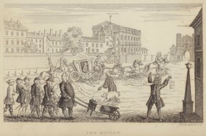 La moción: sátira sobre los intentos en el Parlamento de destituir a Sir Robert Walpole como Primer Ministro en 1741