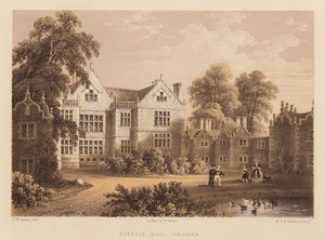 Dorfold Hall, Cheshire (aguatinta) de Frederick William Hulme