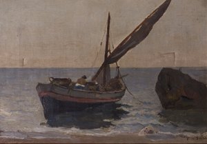 Barcos en la orilla, principios del siglo XX