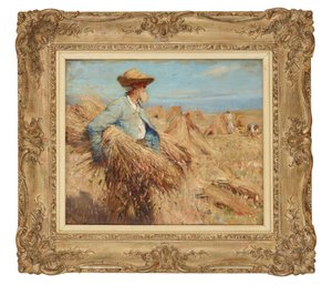 Tiempo de cosecha (óleo sobre lienzo) de Frederick William Jackson